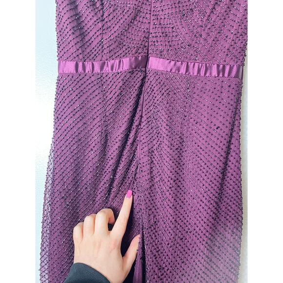 ADRIANNA PAPELL DRESS GOWN 8 MOTHER OF THE BRIDE FORMAL EVENING BRIDESMAID - Picture 13 of 13